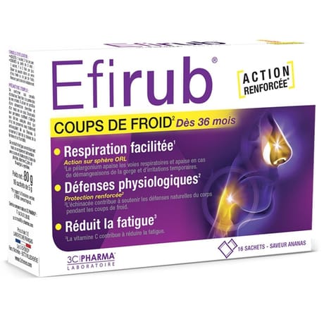 3c pharma afirub coups froid sachets x16