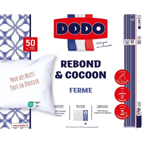Dodo oreiller 50x70cm ferme rebond et cocoon