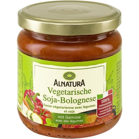 Alnatura sauce bolognaise végétarienne avec légumes et soja bio 350ml
