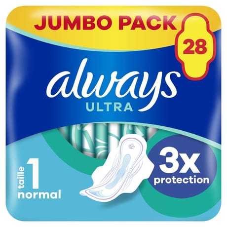 Always ultra serviettes jour normal taille 1 ailettes x28