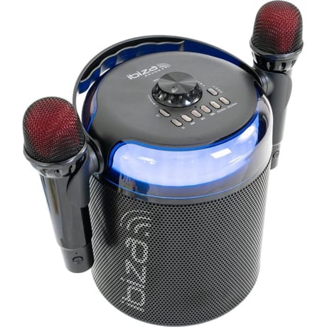 Ibiza enceinte bluetooth karaoke noir 10-9012