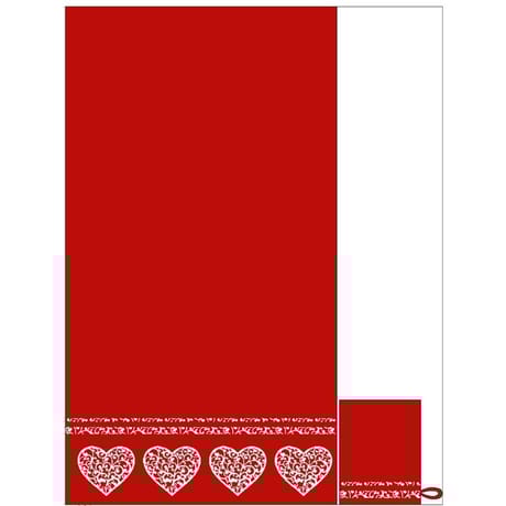 Coffret 2 serviettes 50x90cm + 2 gant chalet rouge