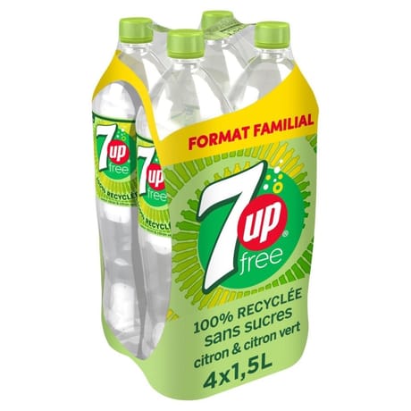 7up zero sucres "format familial" 4x1.5l