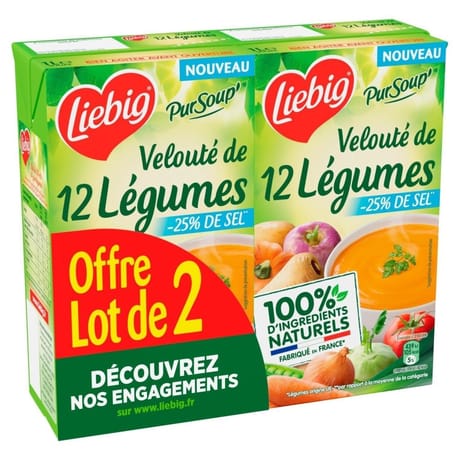 Liebig velouté de 12 légumes lot de 2x1l