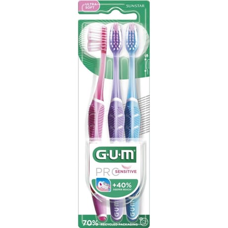 Gum brosse à dents pro sensitive 510 ultra souple  x3
