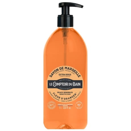 Le comptoir du bain savon de marseille fleur d'orange doux 1 litre