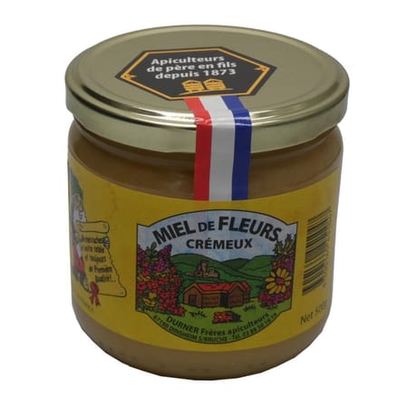 Durner miel de fleurs pot en verre 500g