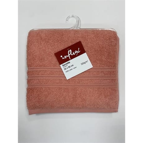 Influx serviette 50x90cm 500g corail