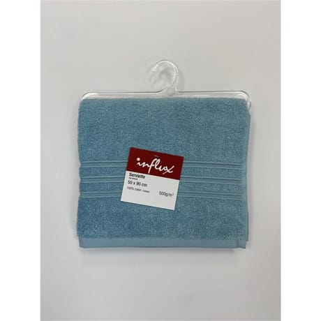 Influx serviette 50x90cm bleu clair 500g