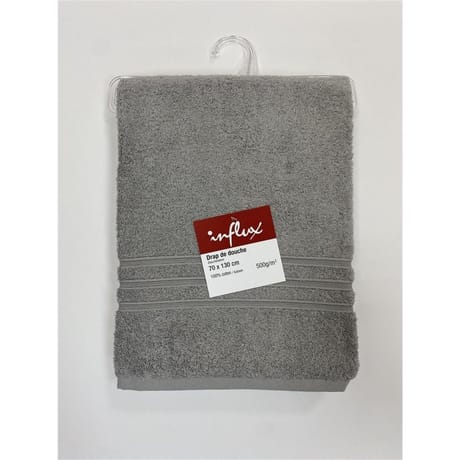 Influx drap de douche 70x130cm uni gris clair 500g