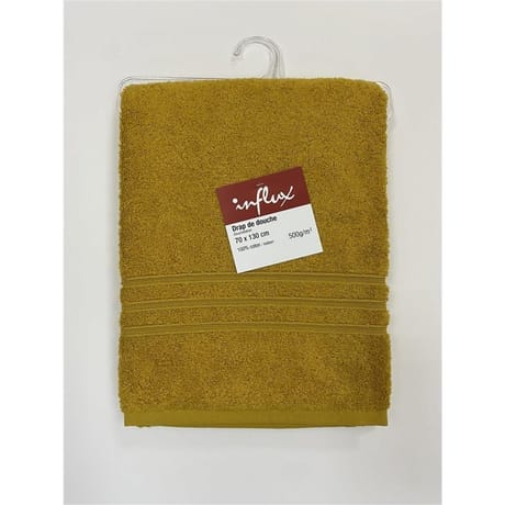 Influx drap de douche 70x130cm uni moutarde 500g