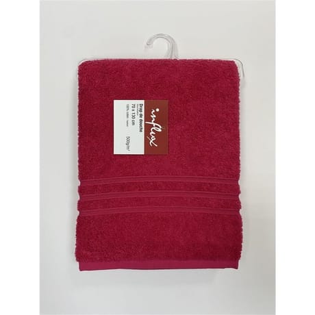 Influx drap de douche 70x130cm uni framboise 500g