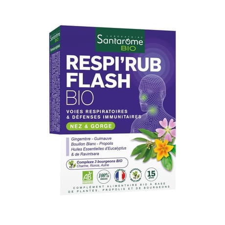 Santarome resp'i'rub flash bio 15 comprimés