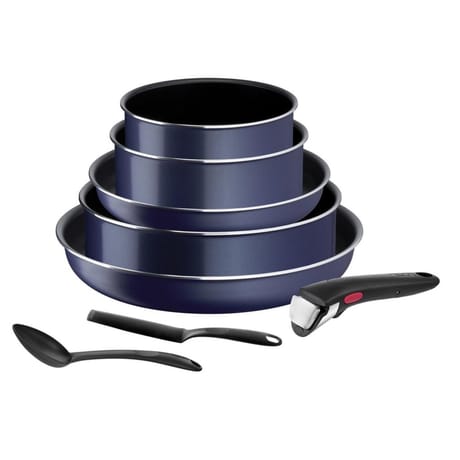 Ingenio set easy cook n clean bleu paillette 8 pièces - Tous feux sauf induction