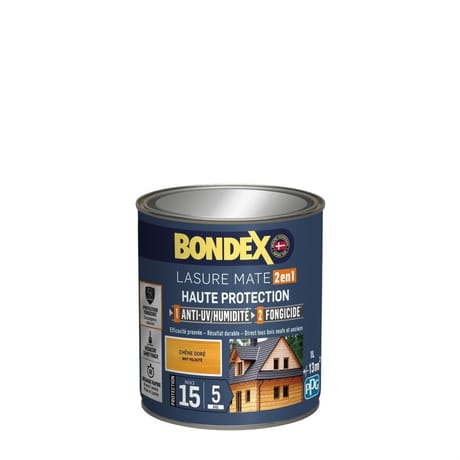 Bondex lasure classique 5 ans chêne doré satin 1l