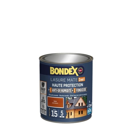 Bondex lasure classique 5 ans teck satin 1l