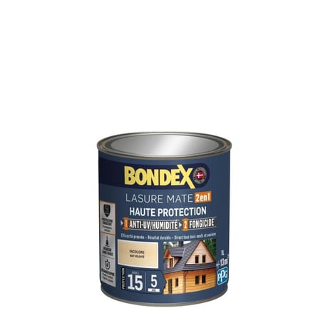 Bondex lasure classique 5 ans incolore satin 1l