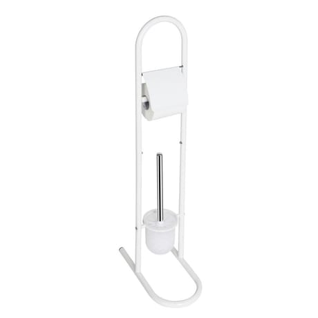 Combiné WC dérouleur + brosse - Epoxy blanc