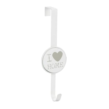 Patére de porte 1 tête métal imprimée I love you