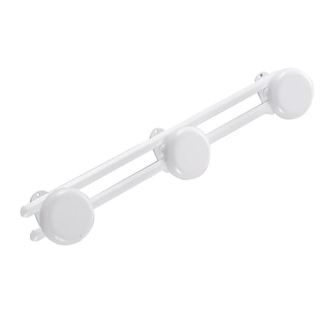 Porte-manteau 3 têtes métal blanc