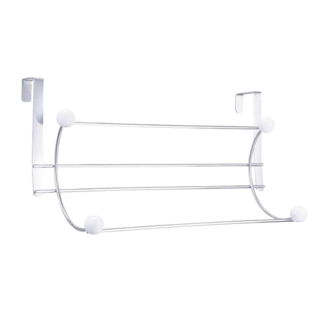 2 en 1 - Patère de porte 4 têtes et porte-serviette