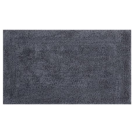 Tapis coton uni roule 45x75 gris magma