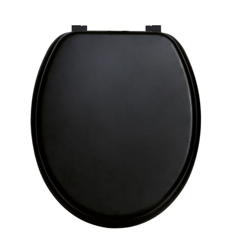 Abattant uni charnières plastique HDF Noir