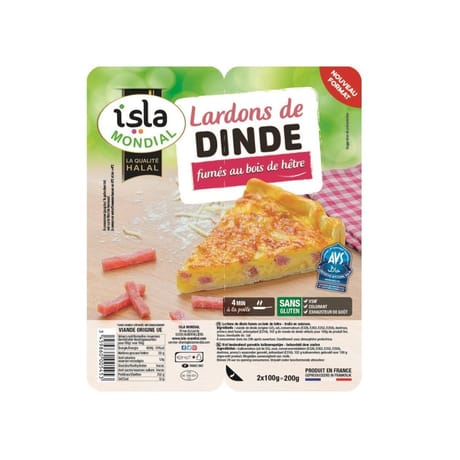 Isla Mondial Lardons de dinde 2x100 g