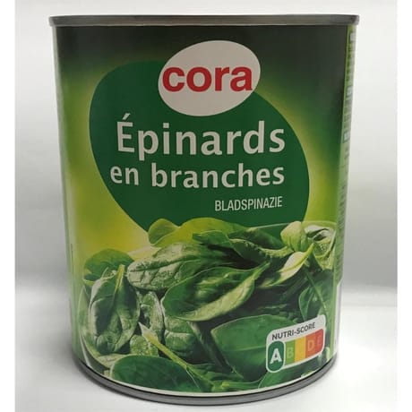 Cora épinards en branche 4/4 530g