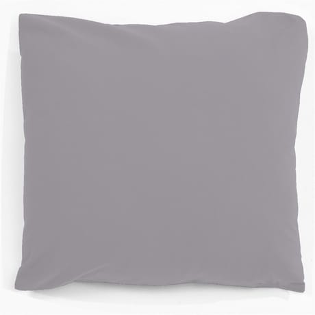 Taie d'oreiller 63x63 uni gris polycoton