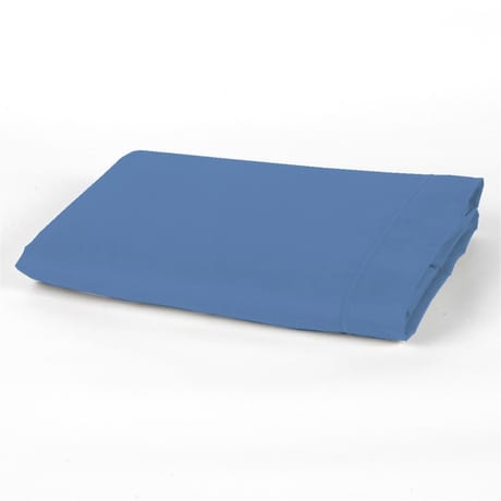 Drap plat 180x290 uni bleu polycoton
