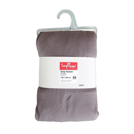 Influx drap housse 140x190 jersey anthracite