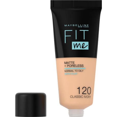 Gemey maybelline fit me matte+poreless fond de teint liquide 120 classic ivory