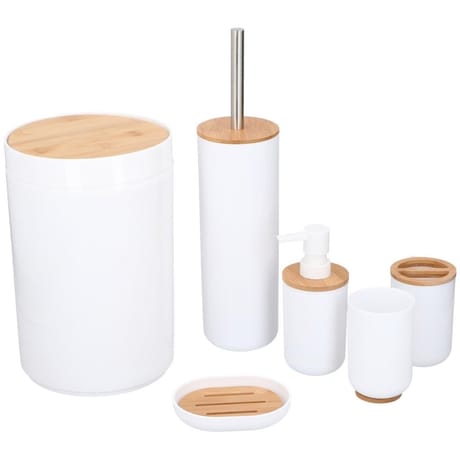 Accessoires salle de bain et brosse de toilette x6