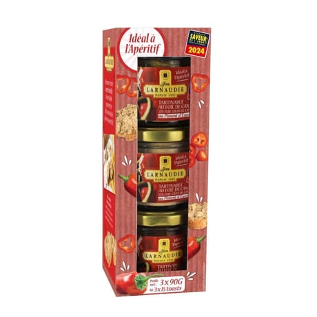 Jean larnaudie tartinables au foie de canard 20% foie gras de canard piment d'espelette