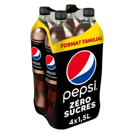 Pepsi zéro soda cola sans sucre format familial 4x1.5l