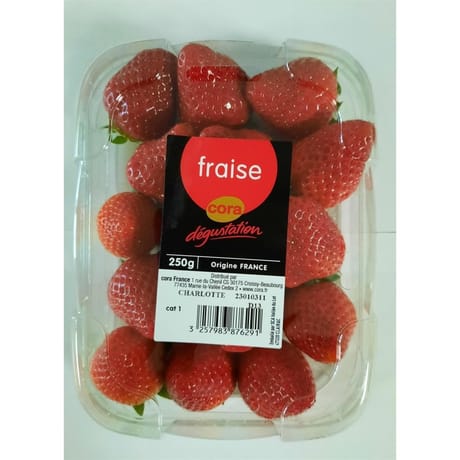 Cora degustation fraise barquette de 250g