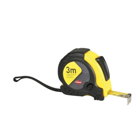 Mètre ruban 3m x 16mm bimatière 2 stop