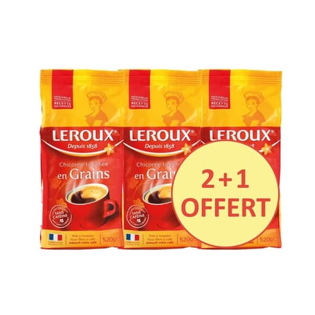 Leroux chicoré en grain 520g x3 - 1560g