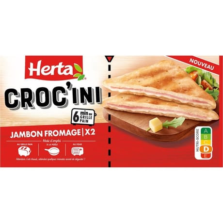 Herta croc'ini original jambon fromage x2 - 240g
