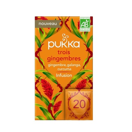 Pukka infusion bio trois gingembres x20s - 36g