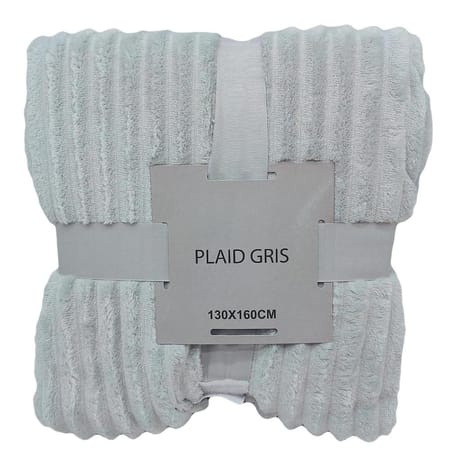 Plaid gris 130 x 160 cm