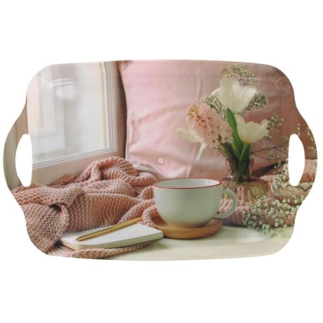 Plateau décor fleurs
