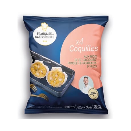 Fdg 4 coquilles noix de st jacques poireaux yuzu 360g