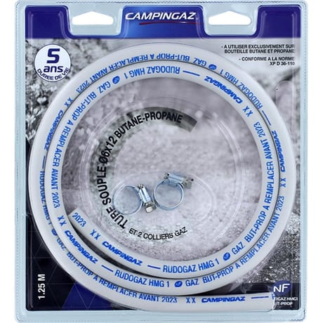Tuyau souple de gaz nf 1.25m