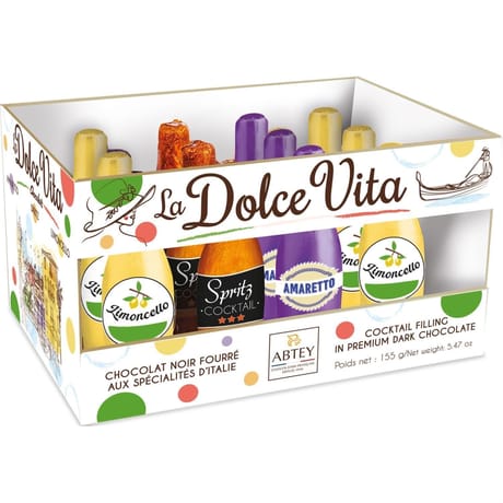 Abtey  casier la dolce vita chocolat noir fourré aux spécialités d'Italie 155g