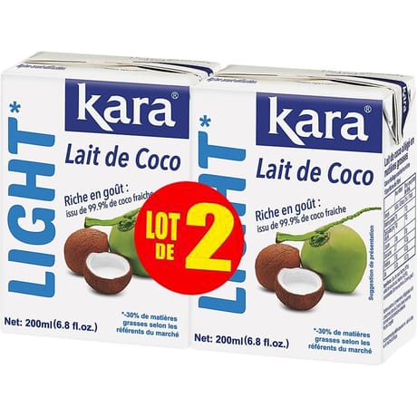 Kara lait de coco light 2x200ml