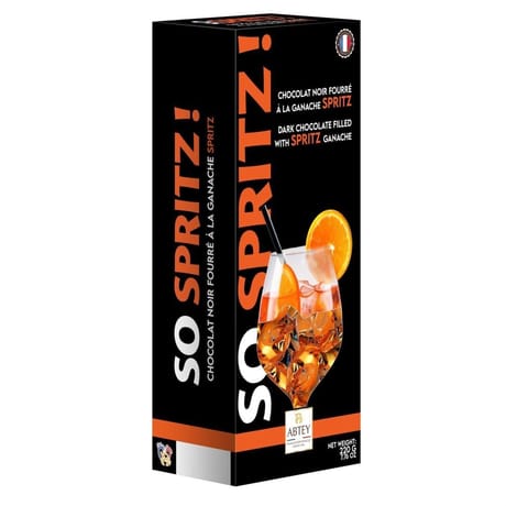Abtey coffret chocolat noir fourré à la ganache spritz 220g