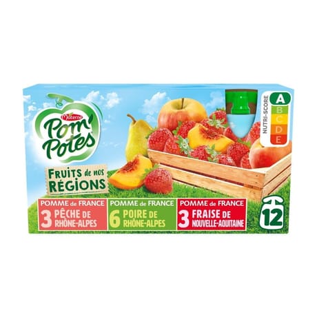 Pom'potes compotes gourdes multivariétés de nos régions 12x90g - 1080g