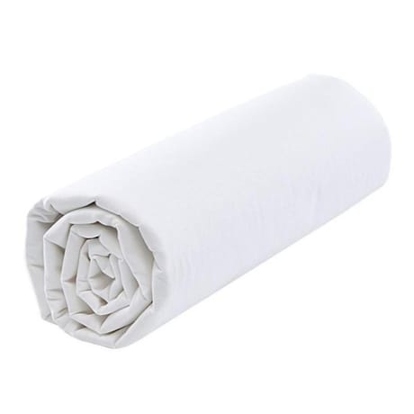 Drap housse 140x190 "uni 57 fils blanc"